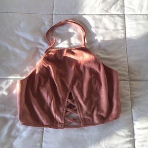 felt pink crop top